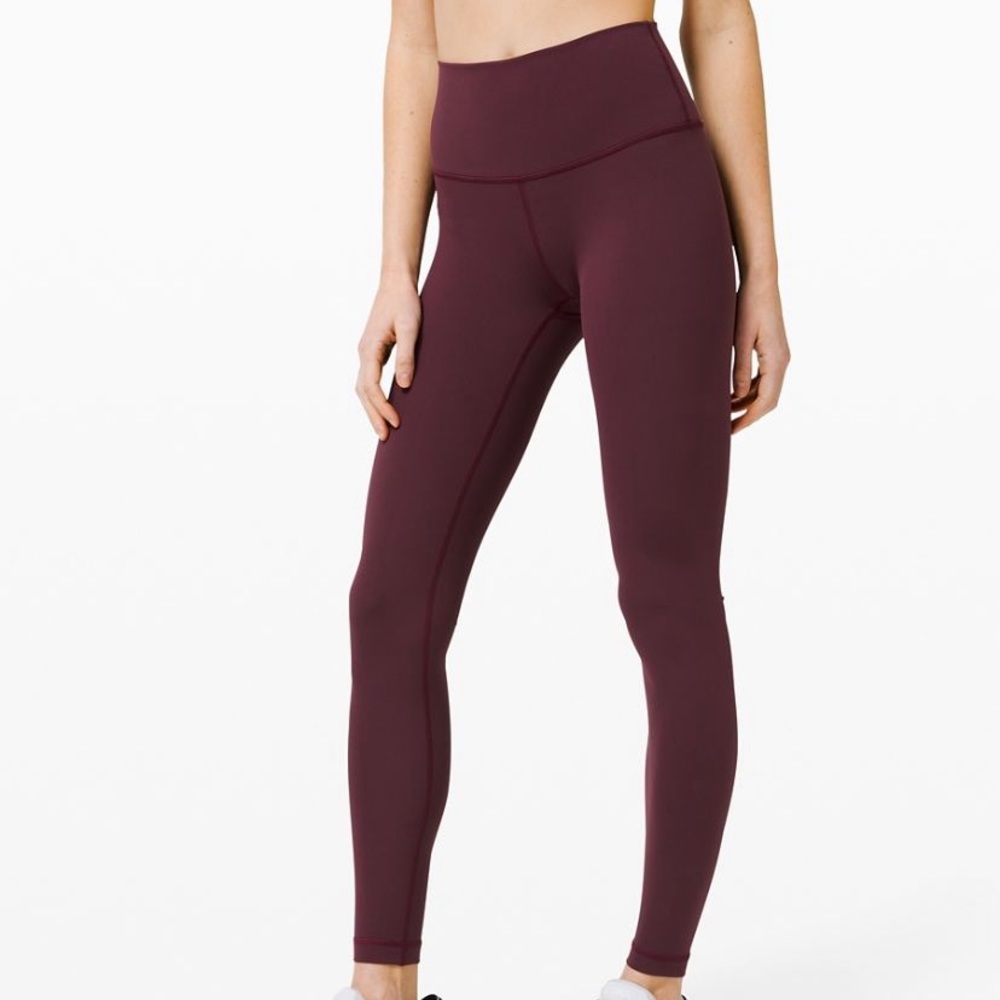 28” Maroon Lulu Wunder Under Leggings